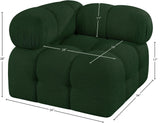 Ames Green Boucle Fabric Corner 611Green-Corner Meridian Furniture