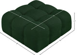 Ames Green Boucle Fabric Ottoman 611Green-Ott Meridian Furniture