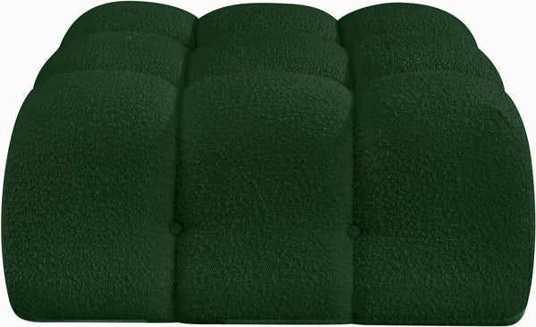 Ames Green Boucle Fabric Ottoman 611Green-Ott Meridian Furniture