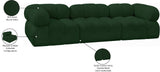 Ames Green Boucle Fabric Modular Sofa 611Green-S102A Meridian Furniture