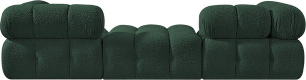 Meridian Furniture Ames Modular Sectional Sofa in Rich Green Boucle Low Profile Contemporary Design 611Green-S102D