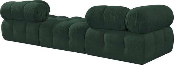 Meridian Furniture Ames Modular Sectional Sofa in Rich Green Boucle Low Profile Contemporary Design 611Green-S102D