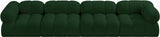 Ames Green Boucle Fabric Modular Sofa 611Green-S136A Meridian Furniture