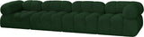 Ames Green Boucle Fabric Modular Sofa 611Green-S136A Meridian Furniture