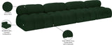 Ames Green Boucle Fabric Modular Sofa 611Green-S136B Meridian Furniture