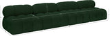 Ames Green Boucle Fabric Modular Sofa 611Green-S136B Meridian Furniture