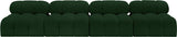 Ames Green Boucle Fabric Modular Sofa 611Green-S136B Meridian Furniture