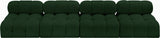 Ames Green Boucle Fabric Modular Sofa 611Green-S136B Meridian Furniture