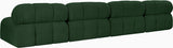 Ames Green Boucle Fabric Modular Sofa 611Green-S136B Meridian Furniture