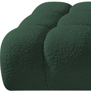 Meridian Furniture Ames Four Piece Modular Sofa in Rich Green Boucle for Contemporary Living Rooms 611Green-S136C