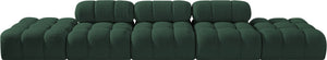 Meridian Furniture Ames Five Piece Modular Sectional Sofa in Textured Boucle for Open Living Rooms 611Green-S170A