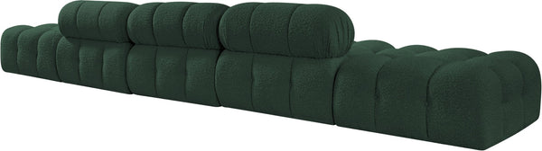 Meridian Furniture Ames Five Piece Modular Sectional Sofa in Textured Boucle for Open Living Rooms 611Green-S170A