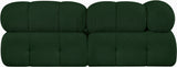 Ames Green Boucle Fabric Modular Sofa 611Green-S68A Meridian Furniture