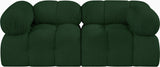 Ames Green Boucle Fabric Modular Sofa 611Green-S68A Meridian Furniture