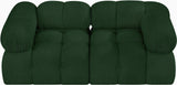 Ames Green Boucle Fabric Modular Sofa 611Green-S68A Meridian Furniture