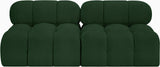 Ames Green Boucle Fabric Modular Sofa 611Green-S68B Meridian Furniture