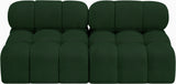 Ames Green Boucle Fabric Modular Sofa 611Green-S68B Meridian Furniture