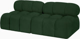 Ames Green Boucle Fabric Modular Sofa 611Green-S68B Meridian Furniture