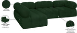 Ames Green Boucle Fabric Modular Sectional 611Green-Sec4A Meridian Furniture