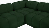 Ames Green Boucle Fabric Modular Sectional 611Green-Sec4A Meridian Furniture