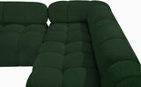 Ames Green Boucle Fabric Modular Sectional 611Green-Sec4A Meridian Furniture