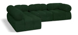 Ames Green Boucle Fabric Modular Sectional 611Green-Sec4A Meridian Furniture