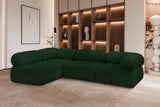 Ames Green Boucle Fabric Modular Sectional 611Green-Sec4A Meridian Furniture