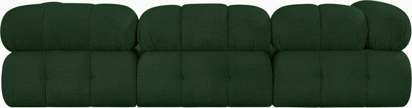 Ames Green Boucle Fabric Modular Sectional 611Green-Sec4A Meridian Furniture