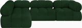 Ames Green Boucle Fabric Modular Sectional 611Green-Sec4A Meridian Furniture