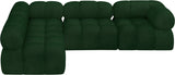 Ames Green Boucle Fabric Modular Sectional 611Green-Sec4A Meridian Furniture