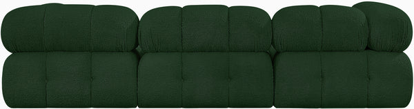 Ames Green Boucle Fabric Modular Sectional 611Green-Sec4B Meridian Furniture