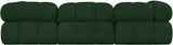 Ames Green Boucle Fabric Modular Sectional 611Green-Sec4B Meridian Furniture