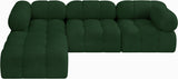 Ames Green Boucle Fabric Modular Sectional 611Green-Sec4B Meridian Furniture