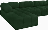 Ames Green Boucle Fabric Modular Sectional 611Green-Sec4B Meridian Furniture