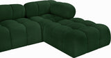 Ames Green Boucle Fabric Modular Sectional 611Green-Sec4B Meridian Furniture