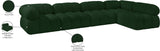 Ames Green Boucle Fabric Modular Sectional 611Green-Sec5A Meridian Furniture