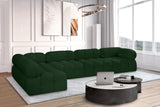 Ames Green Boucle Fabric Modular Sectional 611Green-Sec5A Meridian Furniture