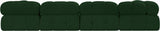 Ames Green Boucle Fabric Modular Sectional 611Green-Sec5A Meridian Furniture