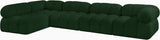 Ames Green Boucle Fabric Modular Sectional 611Green-Sec5A Meridian Furniture