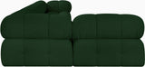 Ames Green Boucle Fabric Modular Sectional 611Green-Sec5A Meridian Furniture