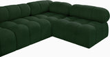 Ames Green Boucle Fabric Modular Sectional 611Green-Sec5A Meridian Furniture