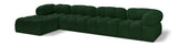 Ames Green Boucle Fabric Modular Sectional 611Green-Sec5B Meridian Furniture