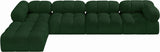 Ames Green Boucle Fabric Modular Sectional 611Green-Sec5B Meridian Furniture