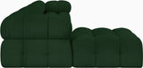 Ames Green Boucle Fabric Modular Sectional 611Green-Sec5B Meridian Furniture