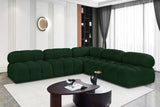 Ames Green Boucle Fabric Modular Sectional 611Green-Sec5C Meridian Furniture