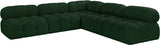 Ames Green Boucle Fabric Modular Sectional 611Green-Sec5C Meridian Furniture