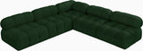 Ames Green Boucle Fabric Modular Sectional 611Green-Sec5C Meridian Furniture