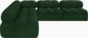Ames Green Boucle Fabric Modular Sectional 611Green-Sec5C Meridian Furniture