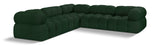 Ames Green Boucle Fabric Modular Sectional 611Green-Sec5D Meridian Furniture