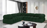 Ames Green Boucle Fabric Modular Sectional 611Green-Sec5D Meridian Furniture